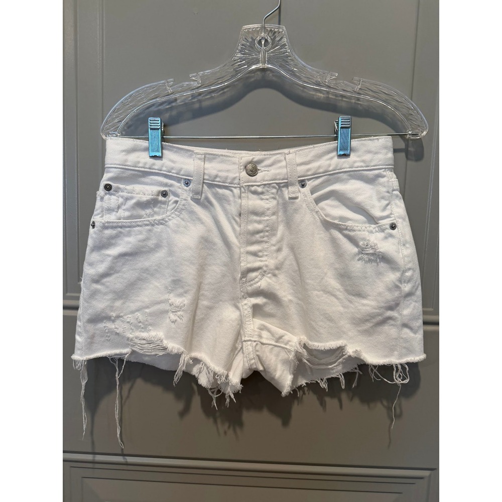Free People We The Free Denim Shorts White Size 27